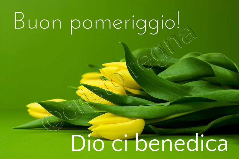 Buon pomeriggio! Dio ti benedica
