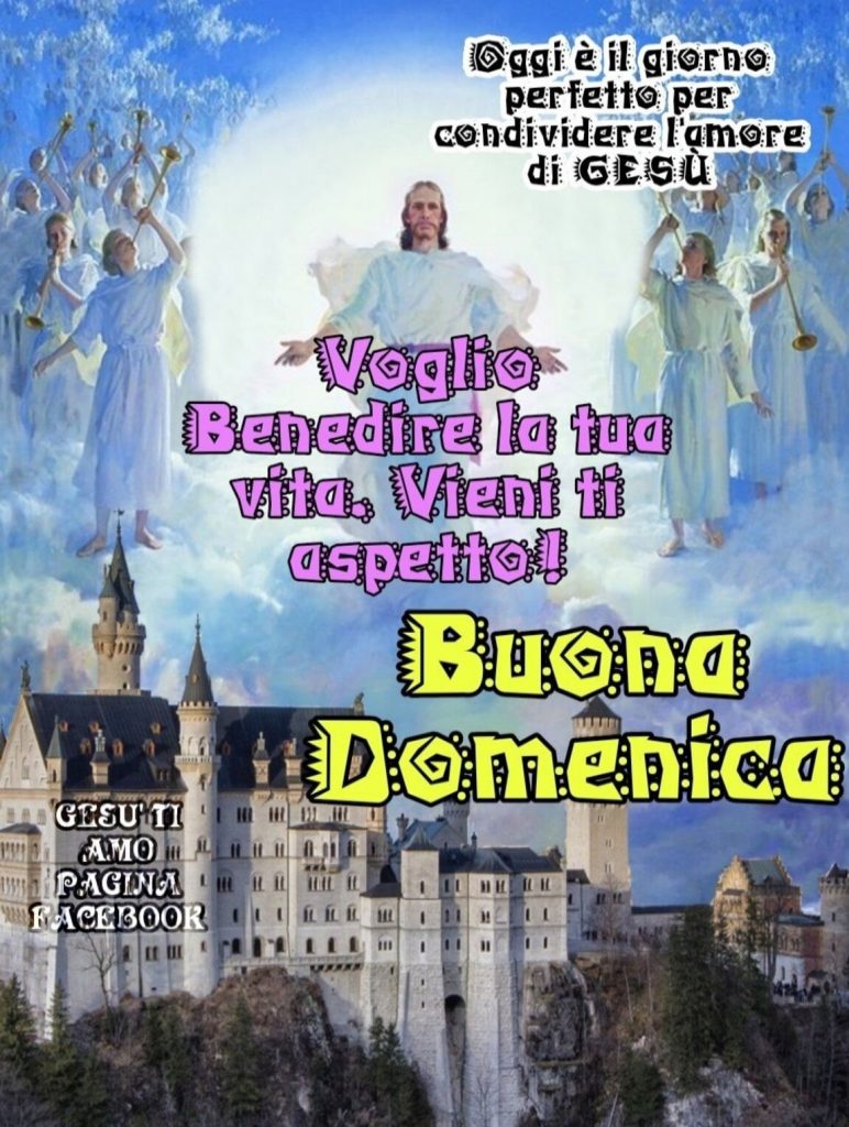 Oggi è il giorno perfetto per condividere l'amore di Gesù. Voglio benedire la tua vita, vieni ti aspetto! Buona Domenica