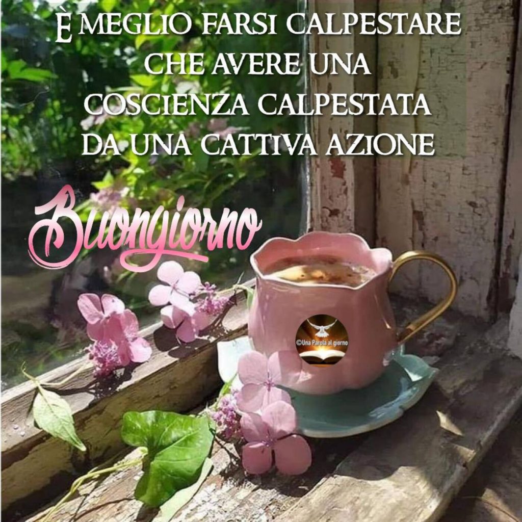È meglio farsi calpestare che avere una coscienza calpestata da una cattiva azione. Buongiorno (Una parola al giorno)
