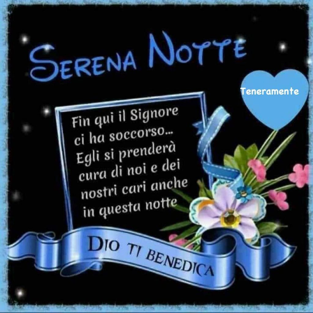 buonanotte con la benedizione di gesù