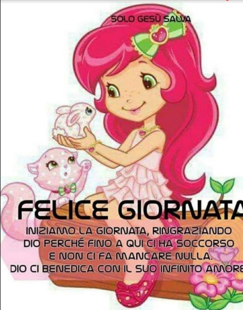 Felice Giornata. Iniziamo la giornata, ringraziando Dio perché fino a qui ci ha soccorso e non ci fa mancare nulla. Dio ci benedica con il suo infinito amore.