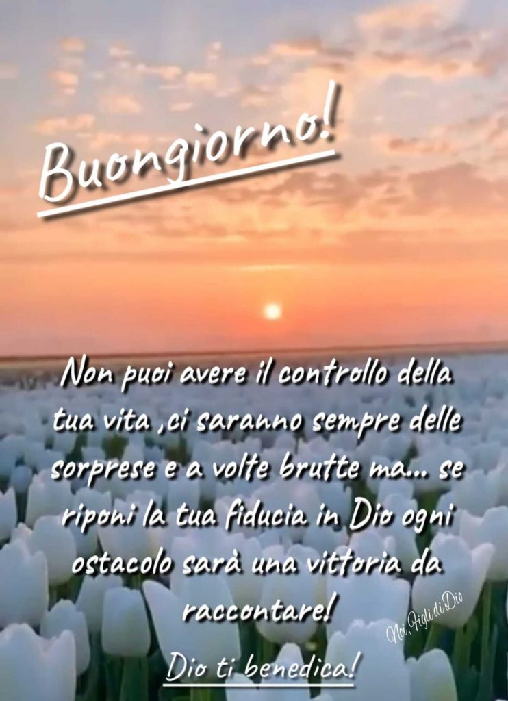 Buongiorno! Non puoi avere il controllo della tua vita, ci saranno sempre delle sorprese e a volte brutte ma... se riponi la tua fiducia in Dio ogni ostacolo sarà una vittoria da raccontare! Dio ti benedica!