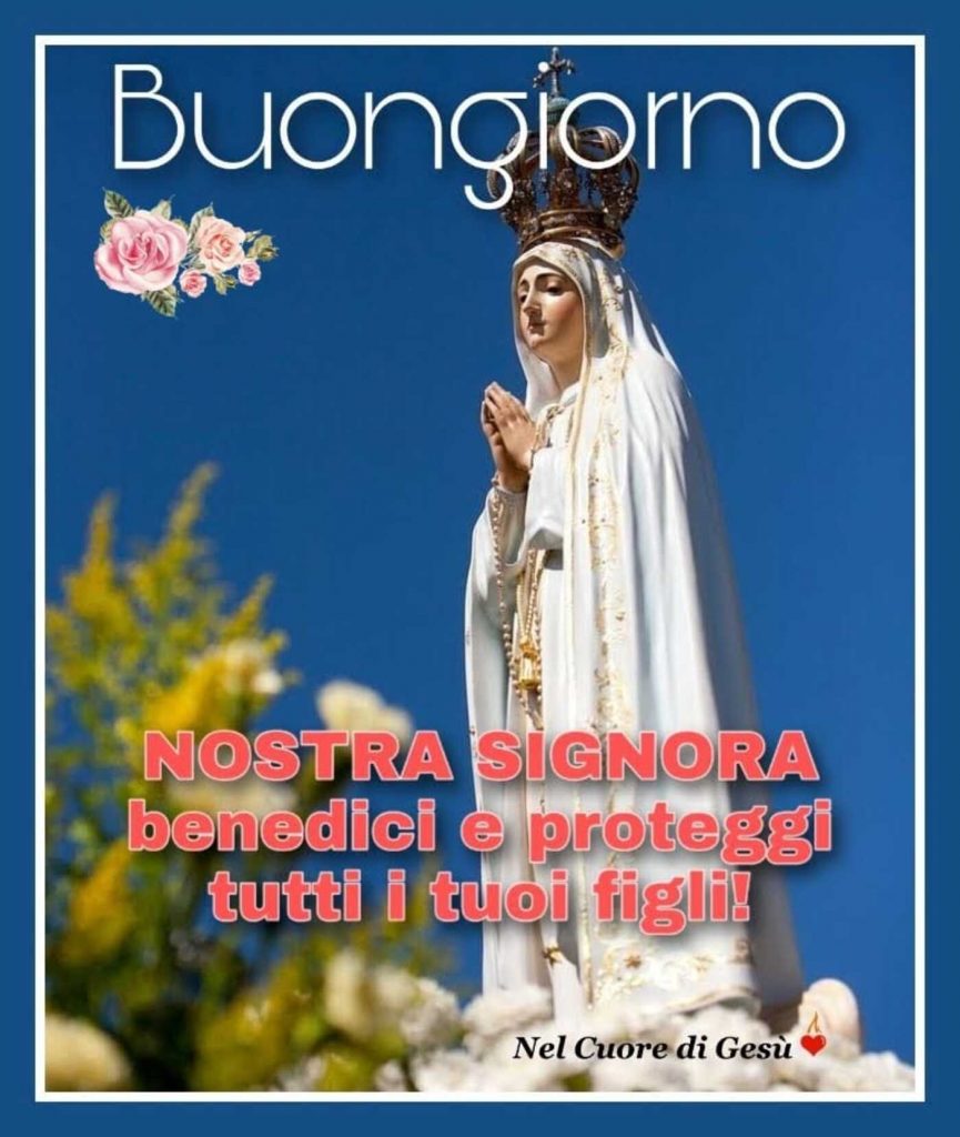 Buongiorno. Nostra Signora, benedici e proteggi tutti i tuoi figli!