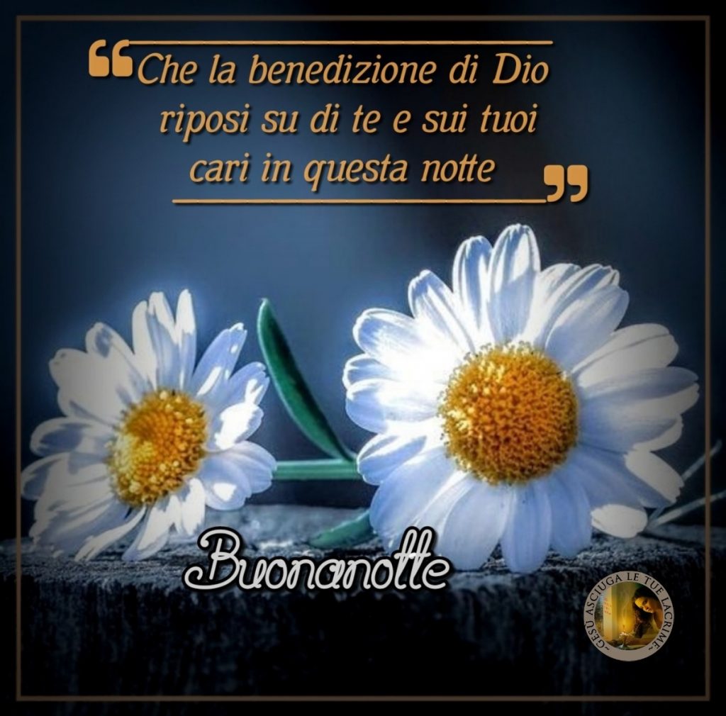 "Che la benedizione di Dio riposi su di te e sui tuoi cari in questa notte." Buonanotte