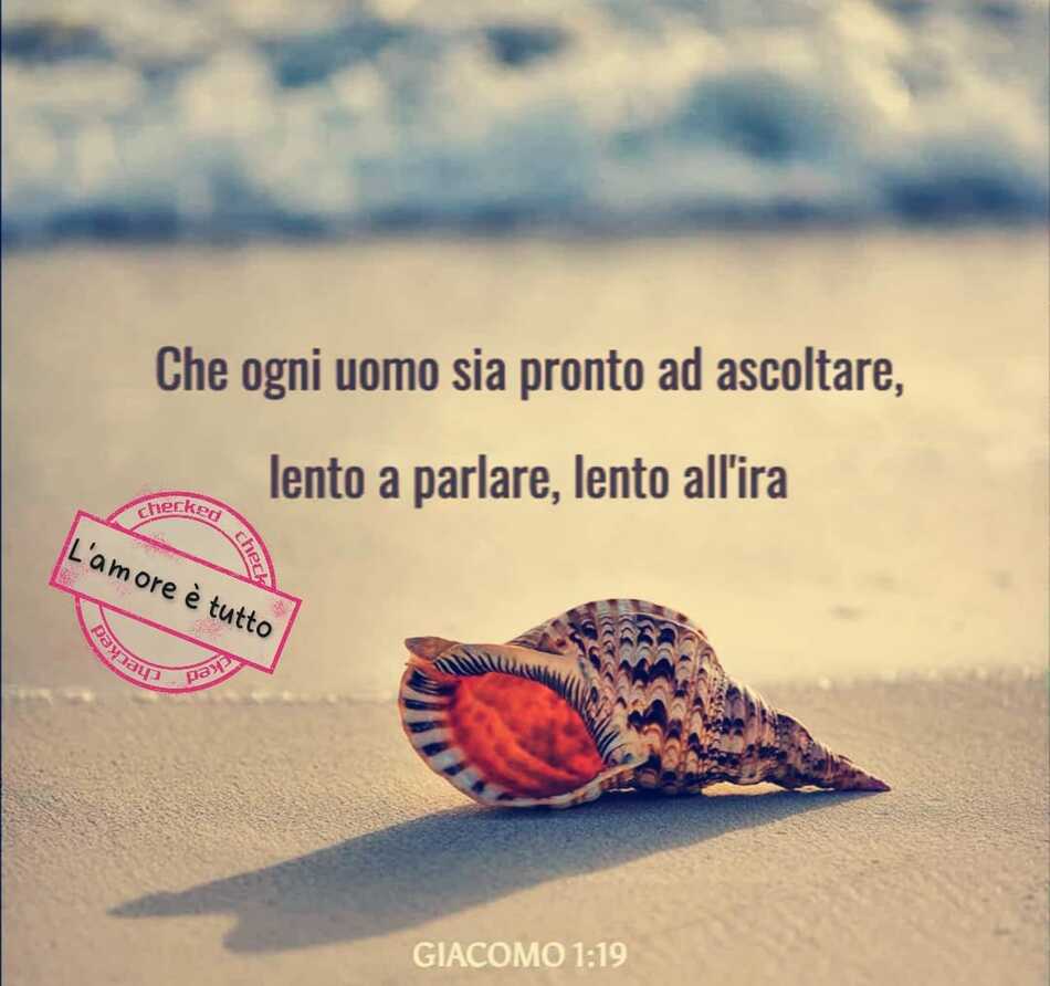 Che ogni uomo sia pronto ad ascoltare, lento a parlare, lento all'ira.