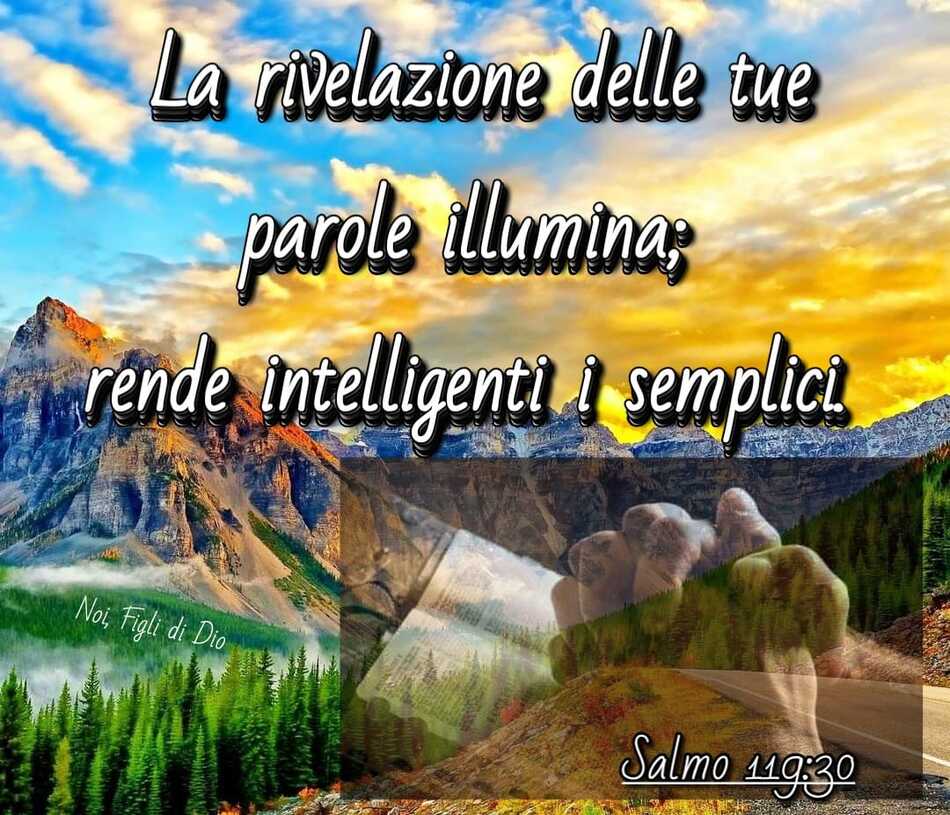 La rivelazione delle tue parole illumina; rende intelligenti i semplici. (Salmo 119:30)