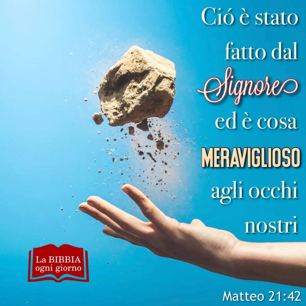 Ciò è stato fatto dal Signore ed è cosa MERAVIGLIOSA agli occhi nostri. (Matteo 21:42)