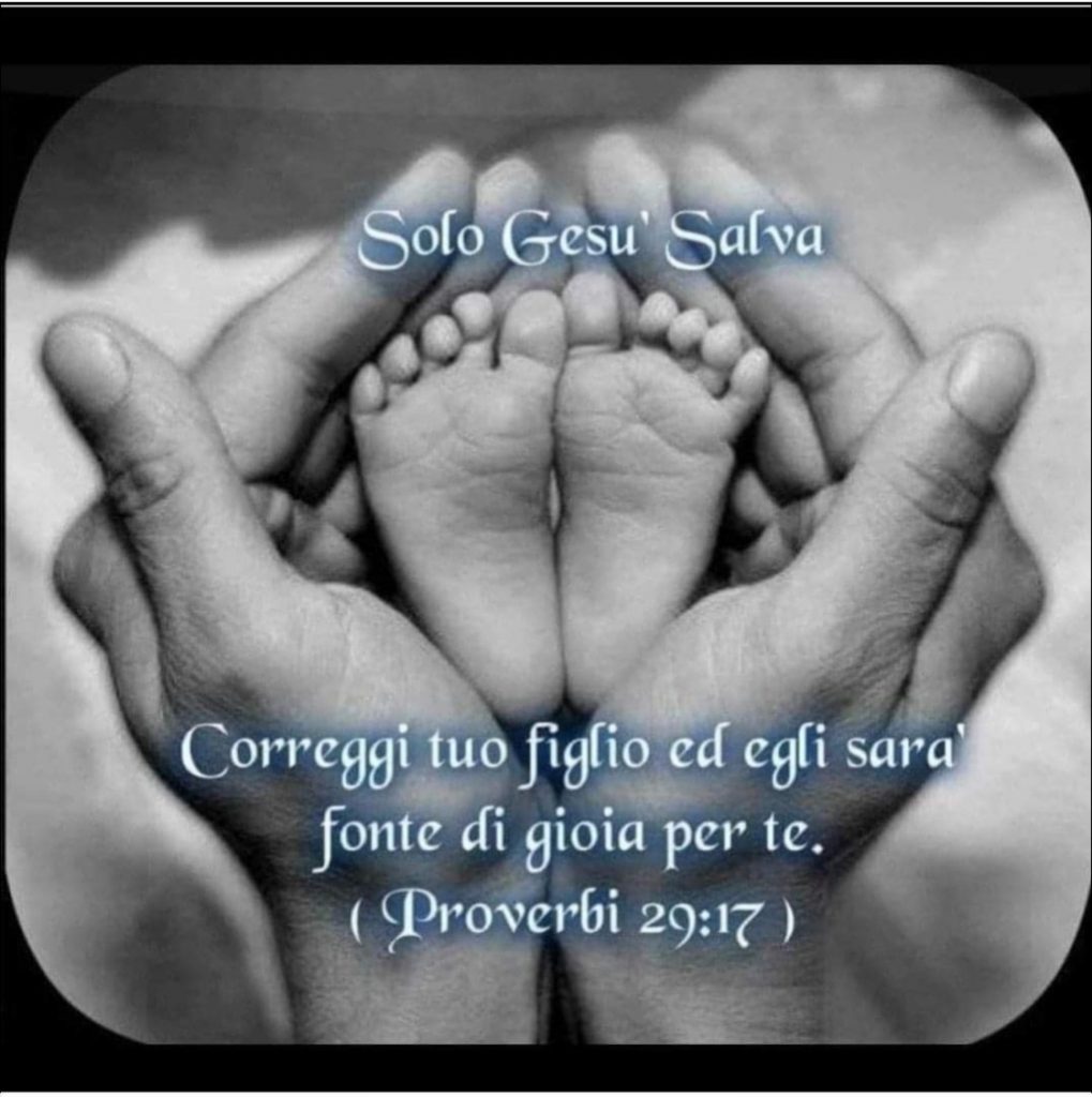 Correggi tuo figlio ed egli sarà fonte di gioia per te. (Proverbi 29:17)