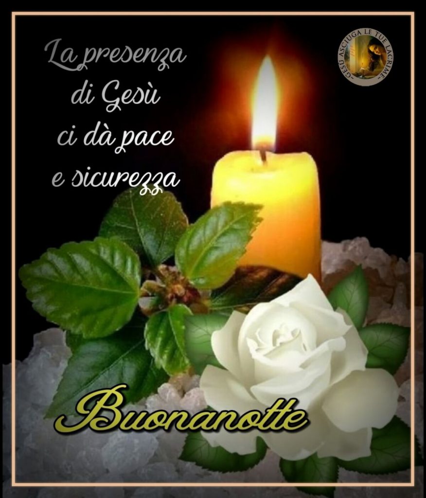 La presenza di Gesù ci da pace e sicurezza. Buonanotte