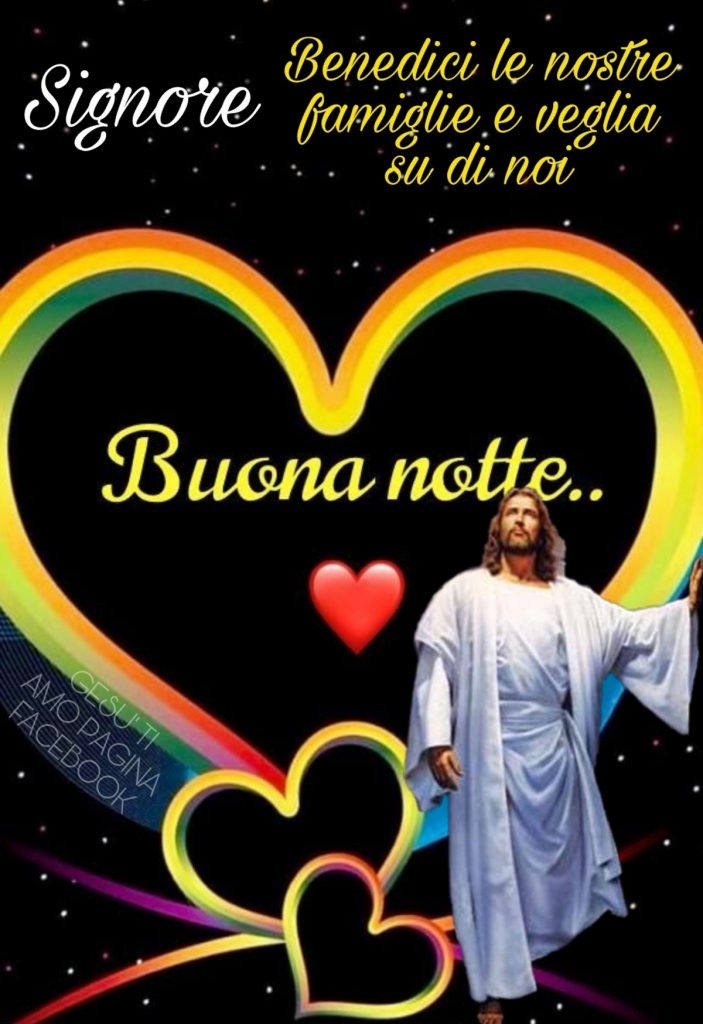 Signore benedici le nostre famiglie e veglia su di noi. Buona notte...