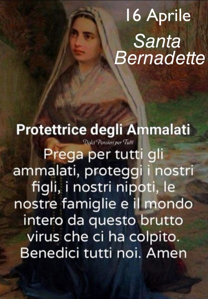 Preghiera a Santa Bernadette