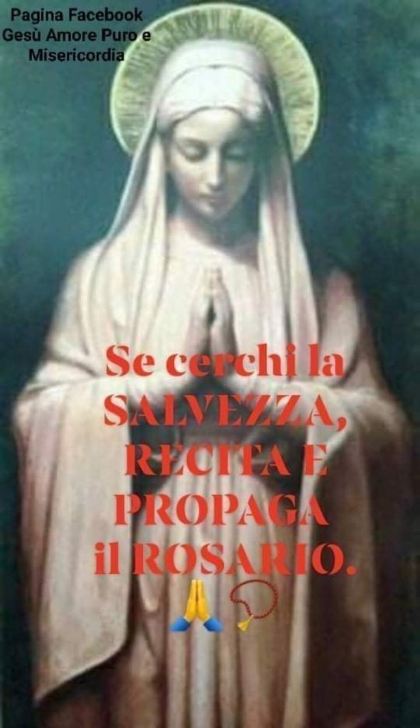 Se cerchi la salvezza, recita e propaga il Rosario.