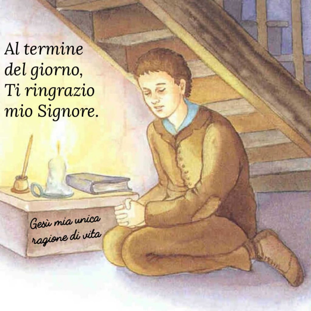 Al termine del giorno, Ti ringrazio mio Signore. (Gesù mia unica ragione di vita)