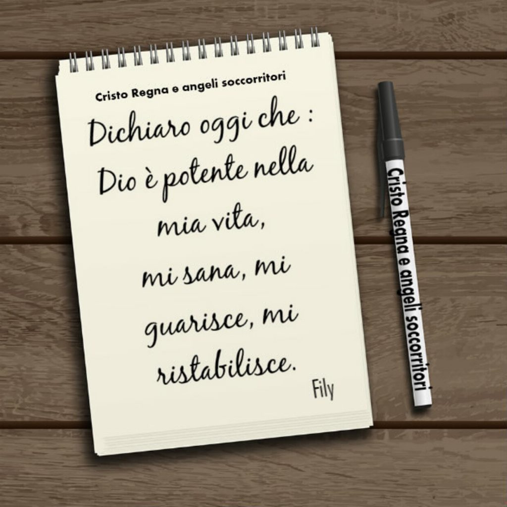 Dichiaro oggi che: Dio è potente nella mia vita, mi sana, mi guarisce, mi ristabilisce.