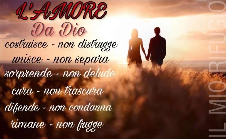 L'Amore di Dio costruisce, non distrugge, unisce, non separa, sorprende, non delude...