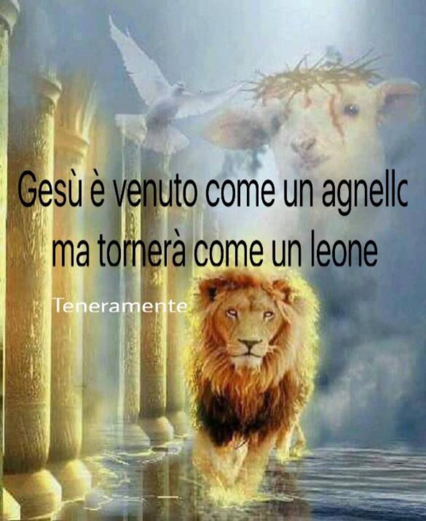 Gesù è venuto come un agnello ma tornerà come un leone. (Teneramente)