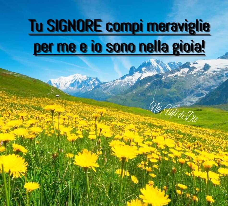 Tu Signore, compi meraviglie per me e io sono nella gioia! (Noi, figli di Dio)