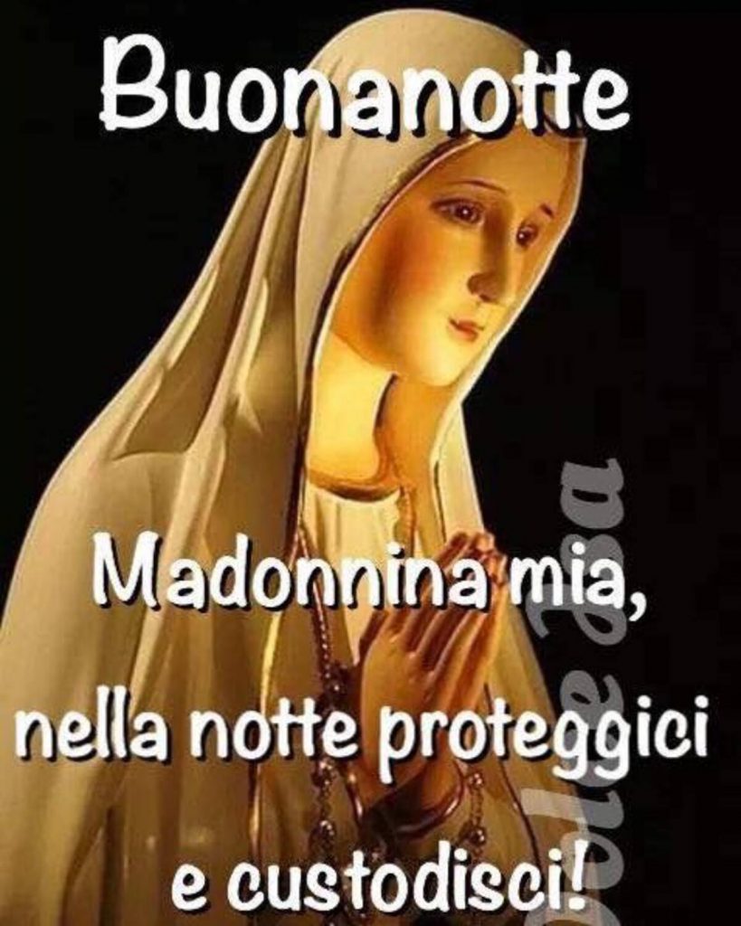 Buonanotte. Madonnina mia, nella notte proteggici e custodiscici!