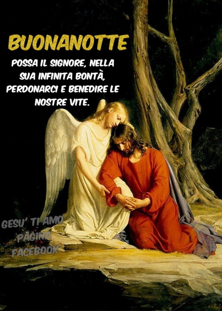 BUONANOTTE. Possa il Signore, nella sua infinita bontà, perdonarci e benedire le nostre vite.
