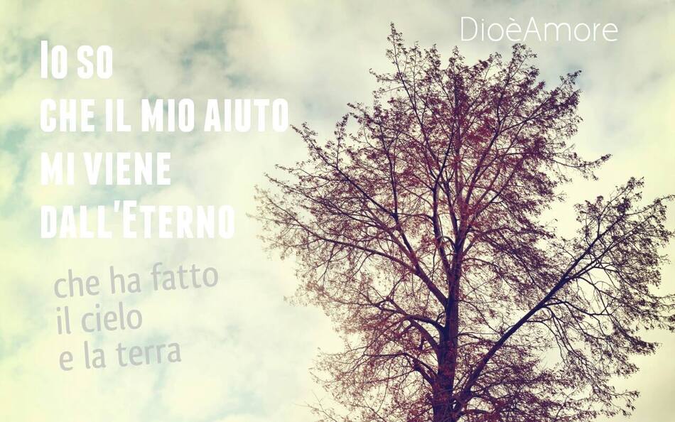 Io che il mio aiuto mi viene dall'Eterno, che ha fatto il cielo e la terra. (Dio è Amore)