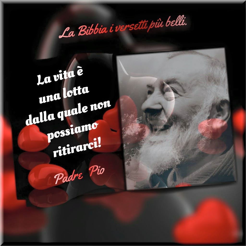 La vita è una lotta dalla quale non possiamo ritirarci! (Padre Pio)