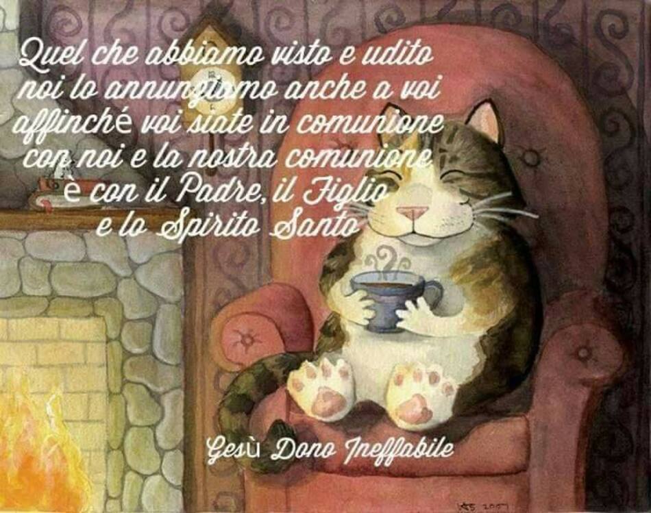 Quel che abbiamo visto e udito noi lo annunziamo anche a voi affinché voi siate in comunione con noi e la nostra comunione è con il Padre, il Figlio e lo Spirito Santo.