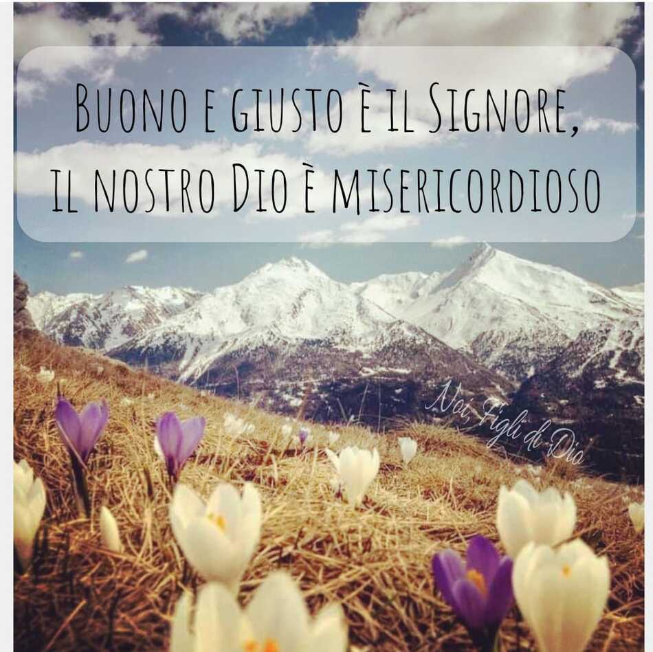 Buono e giusto è il Signore, il nostro Dio è misericordioso.