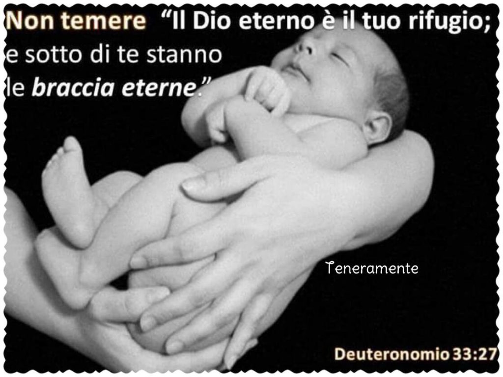 Non temere "il Dio Eterno è il tuo rifugio; e sotto di te stanno le braccia eterne." (Deuteronomio 33:27)