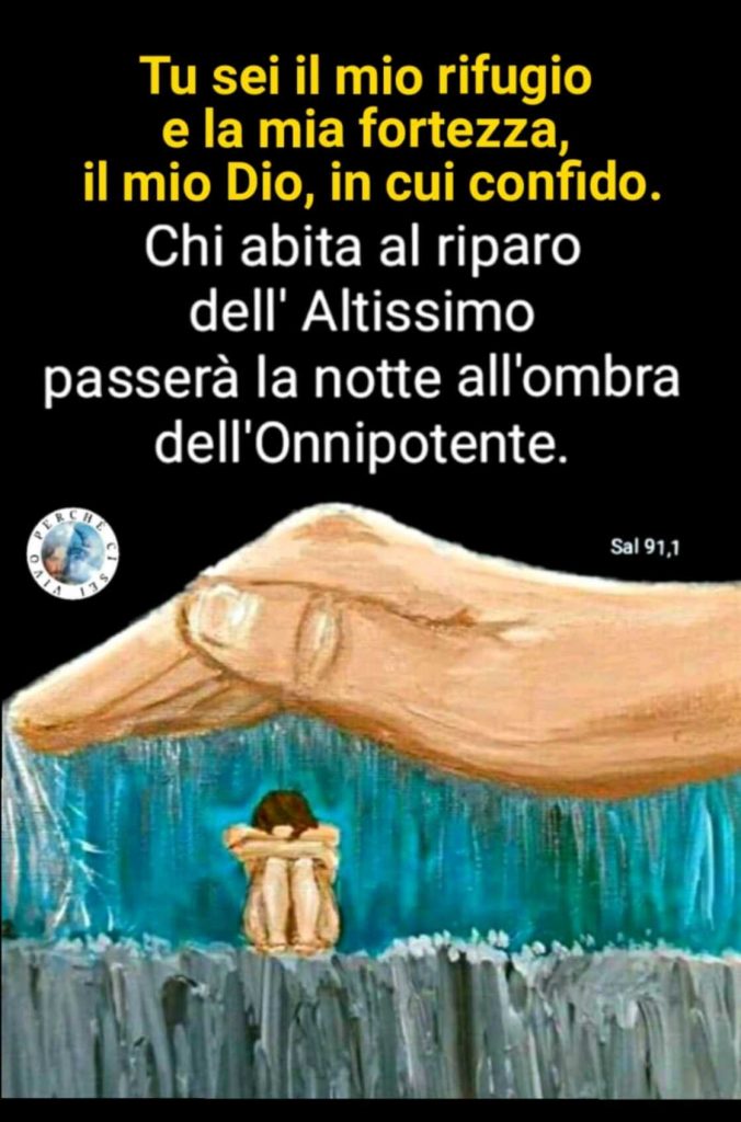 Tu sei il mio rifugio e la mia fortezza, il mio Dio, in cui confido. Chi abita al riparo dell'Altissimo passerà la notte all'ombra dell'Onnipotente. (Sal 91,1)