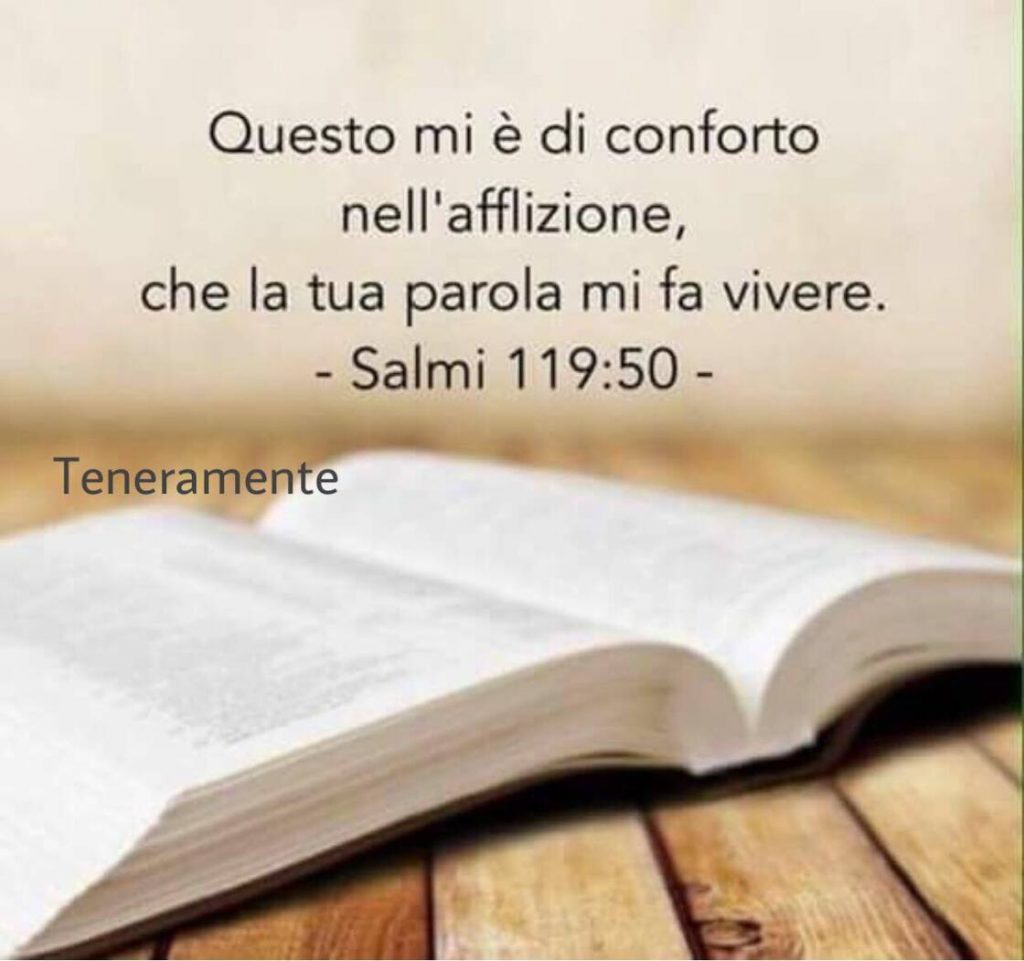 Questo mi è di conforto nell'afflizione, che la Tua parola mi fa vivere. (Salmi 119:50)